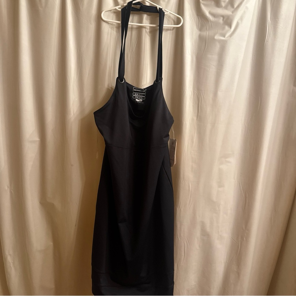 Merrell Black Strappy Midi Dress NWT